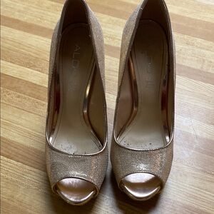 COPY - Aldo Tan Peep-Toe Heels Elegant Medium Heel